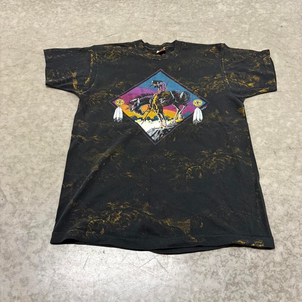 Vintage 90s Native American Horse Graphic Tee XL